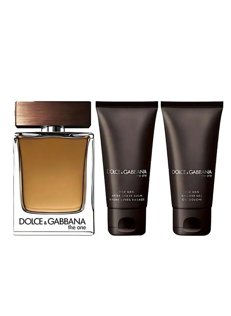 Dolce & Gabbana - The One Gift Set (EDT 100ml + Shower gel 50ml + After Shave Balm 50 ml) 100+50+50ml - Image 1