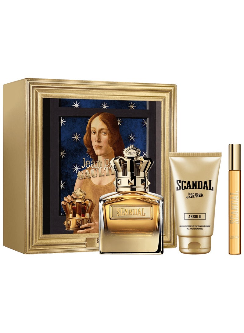 Jean Paul GAULTIER - Scandal Absolu  Parfum 100 ml + Body Lotion 75 ml + Mini 10 100+75+10ml - Image 1