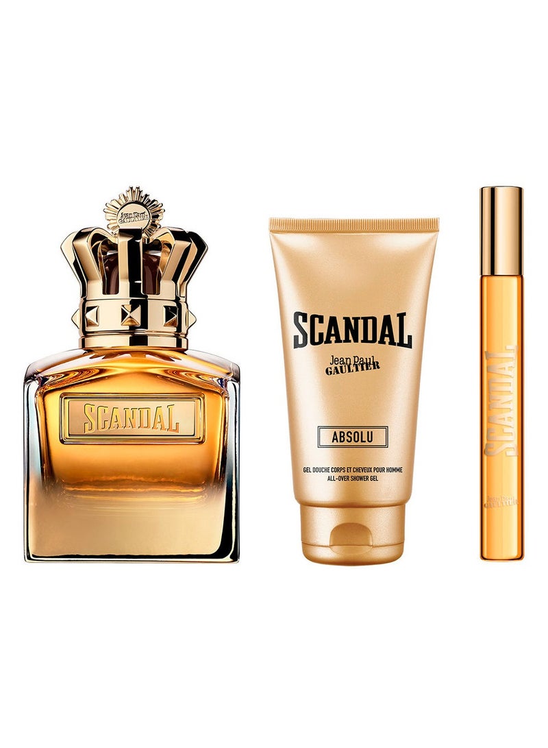 Jean Paul GAULTIER - Scandal Absolu  Parfum 100 ml + Body Lotion 75 ml + Mini 10 100+75+10ml - Image 1