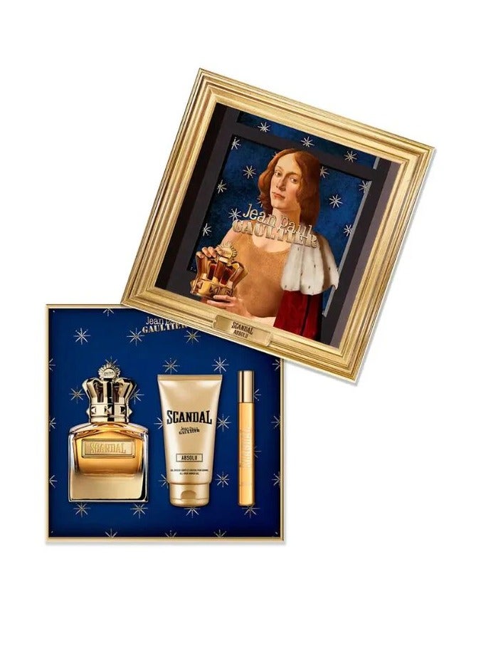 Jean Paul GAULTIER - Scandal Absolu  Parfum 100 ml + Body Lotion 75 ml + Mini 10 100+75+10ml - Image 1