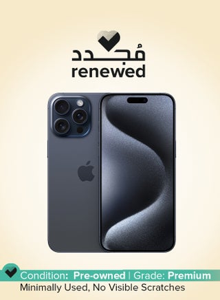 Renewed - iPhone 15 Pro Max Physical Dual SIM 256GB Blue Titanium 5G Without Facetime - pnsku/N70152826V/45/_/1739789486/98000af1-2b46-4619-b996-e9f7b8403d4b