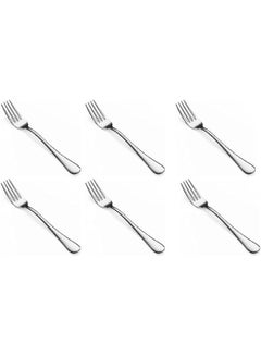 ECVV 6 Pieces Stainless Steel Dinner Forks, Find Top Heavy-Duty Forks Cutlery Set, 8 Inch Silver  - Image 1