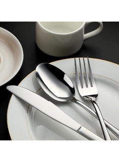 ECVV 6 Pieces Stainless Steel Dinner Forks, Find Top Heavy-Duty Forks Cutlery Set, 8 Inch Silver  - Image 4