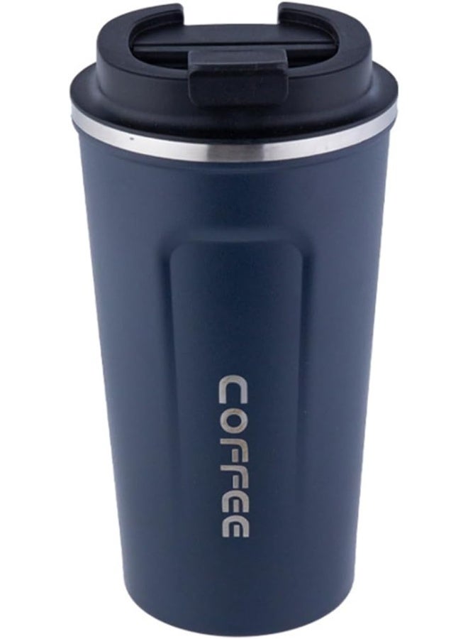 ECVV Travel Coffee Mug 17oz Insulated Tumbler with Lid Spill Proof, Leakproof Stainless Steel Vacuum Cups for Iced/Hot Coffee Gift for Mothers & Fathers Blue  - Image 1