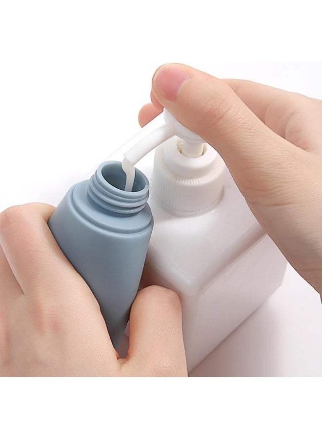 إي سي في في ECVV 3 Pack Portable Travel Bottles for Toiletries, Leakproof Refillable Liquid Containers for Shampoo, Body Lotion, Hair Conditioner, 60ml/2.02oz Multicolor  - Image 3