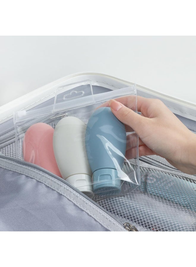 إي سي في في ECVV 3 Pack Portable Travel Bottles for Toiletries, Leakproof Refillable Liquid Containers for Shampoo, Body Lotion, Hair Conditioner, 60ml/2.02oz Multicolor  - Image 5
