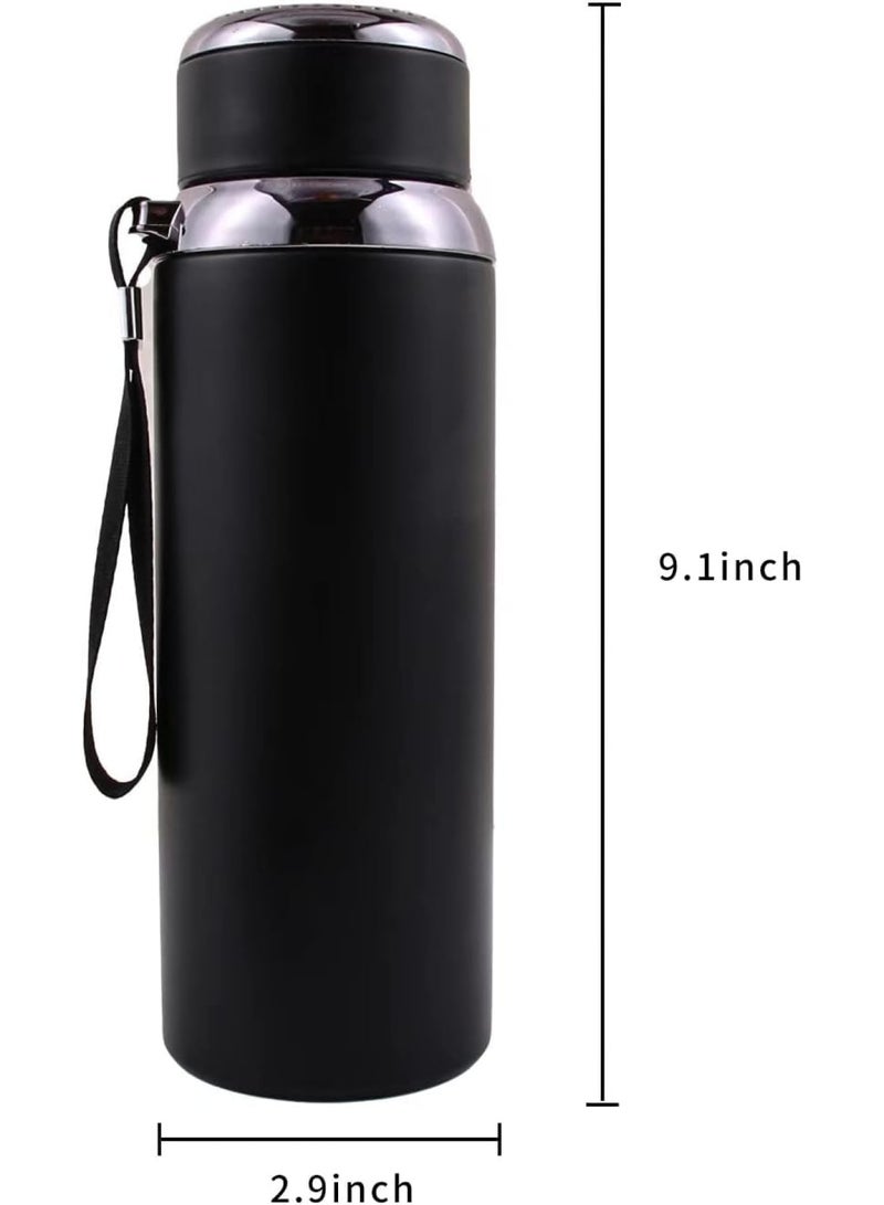 ECVV - ECVV 800ml Vacuum Insulated Bottle 316 Steel Sus Non Drip Cap with Filter Gym Water Bottle Insulated Bottle for Gym, Thermos Coffee Shaker Protein Sport Assorted Colour - Image 1