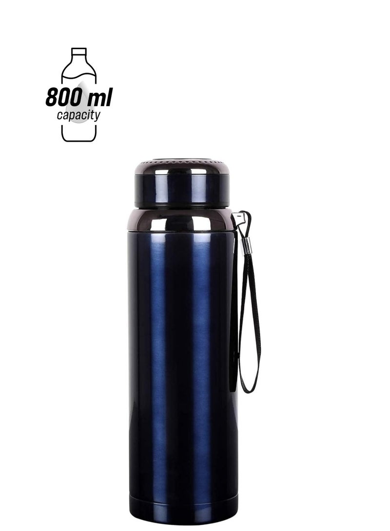 ECVV 800ml Vacuum Insulated Bottle 316 Steel Sus Non Drip Cap with Filter Gym Water Bottle Insulated Bottle for Gym, Thermos Coffee Shaker Protein Sport Assorted Colour - Image 1
