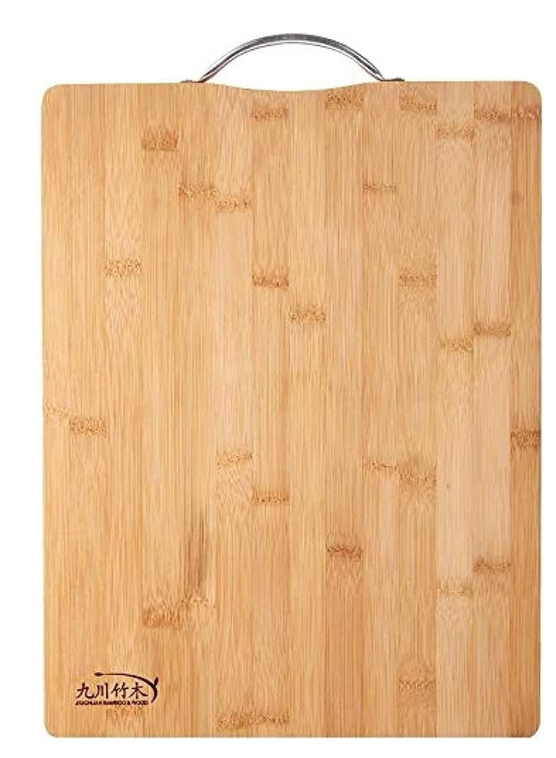 ECVV Extra Large Premium Bamboo Cutting Board, Wooden Chopping Board Kitchen Cutting Board With Juice Grooves, Natural Bamboo - Image 1