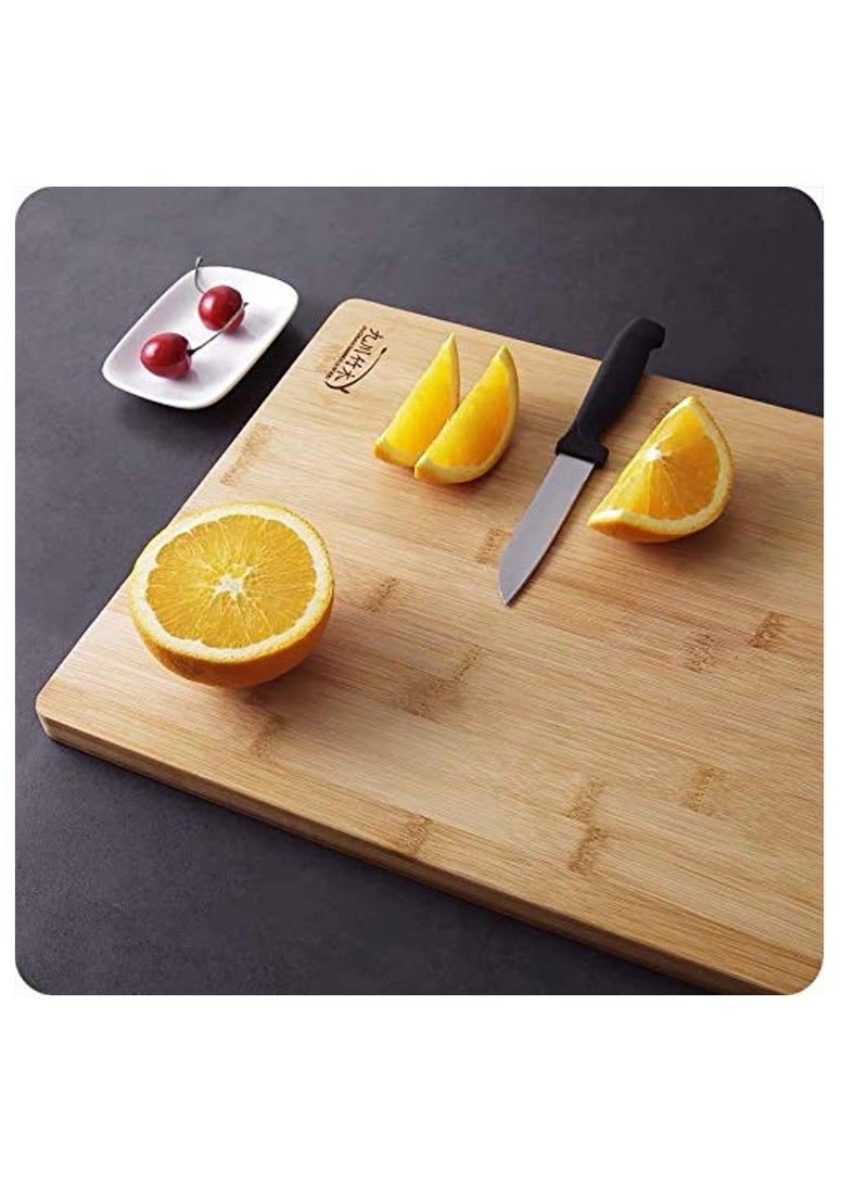 ECVV Extra Large Premium Bamboo Cutting Board, Wooden Chopping Board Kitchen Cutting Board With Juice Grooves, Natural Bamboo - Image 3