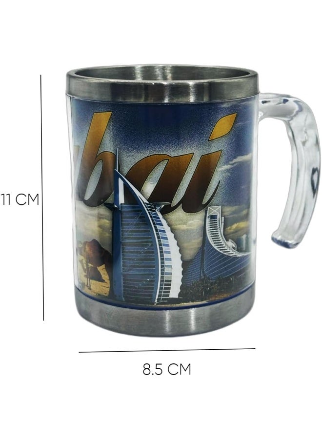 ECVV Stainless Steel Travel Mug | Double Wall Travel Mug Portable With Comfortable High Grip Handle, & Highgrade Stainless Steel Inner, Hot & Cool, Leakresistant Lid | Suitable for hot or cold drinks - Image 2