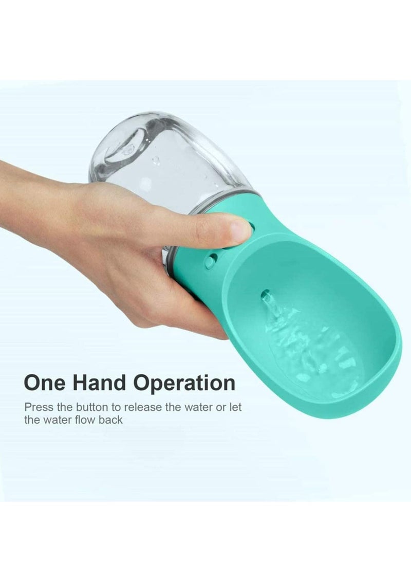 إي سي في في Dog Water Bottle Leak Proof Portable Water Dispenser for Puppy Pets Outdoor Walking Hiking, Travel Bottle 12 OZ (350ML), Green - Image 5
