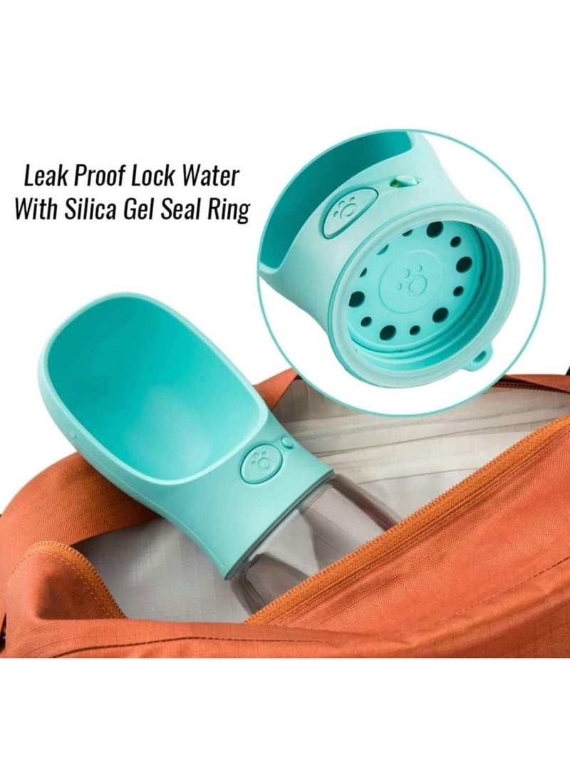 إي سي في في Dog Water Bottle Leak Proof Portable Water Dispenser for Puppy Pets Outdoor Walking Hiking, Travel Bottle 12 OZ (350ML), Green - Image 4