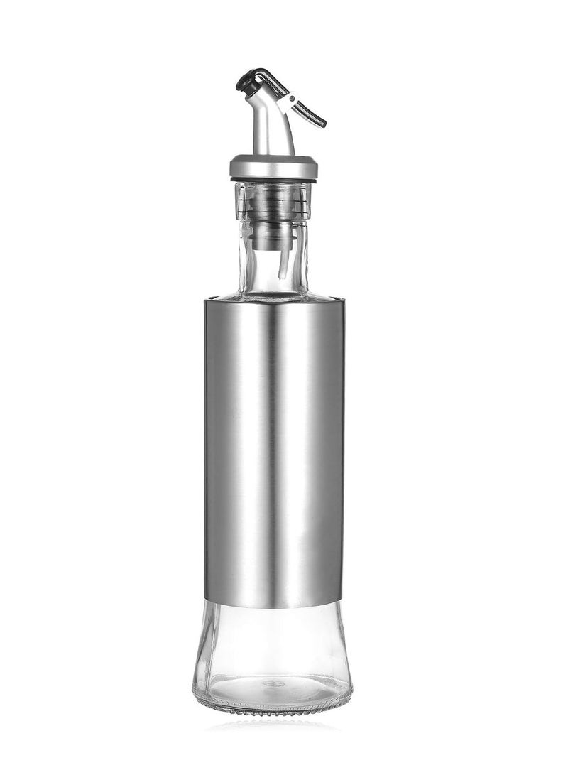 إي سي في في Showay Olive Oil Dispenser Glass And Stainless Steel Bottle Drizzler Vinegar And Oil Cruet With Pourer Drip-Free Spout For Kitchen 300ml / 10Oz - Image 1