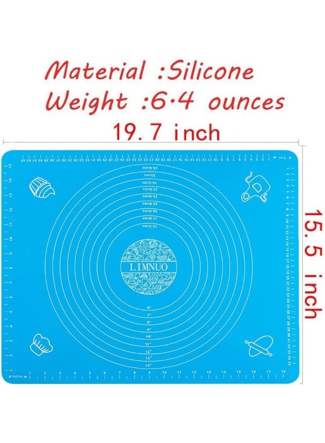 إي سي في في Silicone Baking Mat For Pastry Rolling With Measurements, Liner Heat Resistance Table Placemat Pad Pastry Board, Reusable Non-Stick Silicone Baking Mat ASSORTED  - Image 2