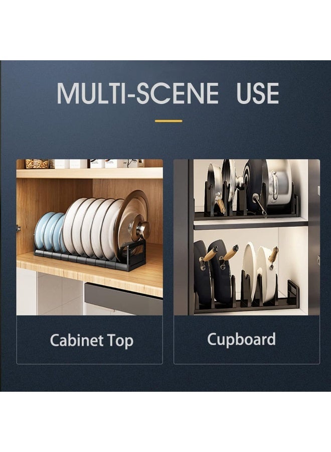 ECVV Alumium Dish Rack, Kitchen Small Bowl Drainer, Cabinet Storage Shelves, Plate Dish Bowl Rack Space Multifunction Kitchen Organizers Black - Image 5