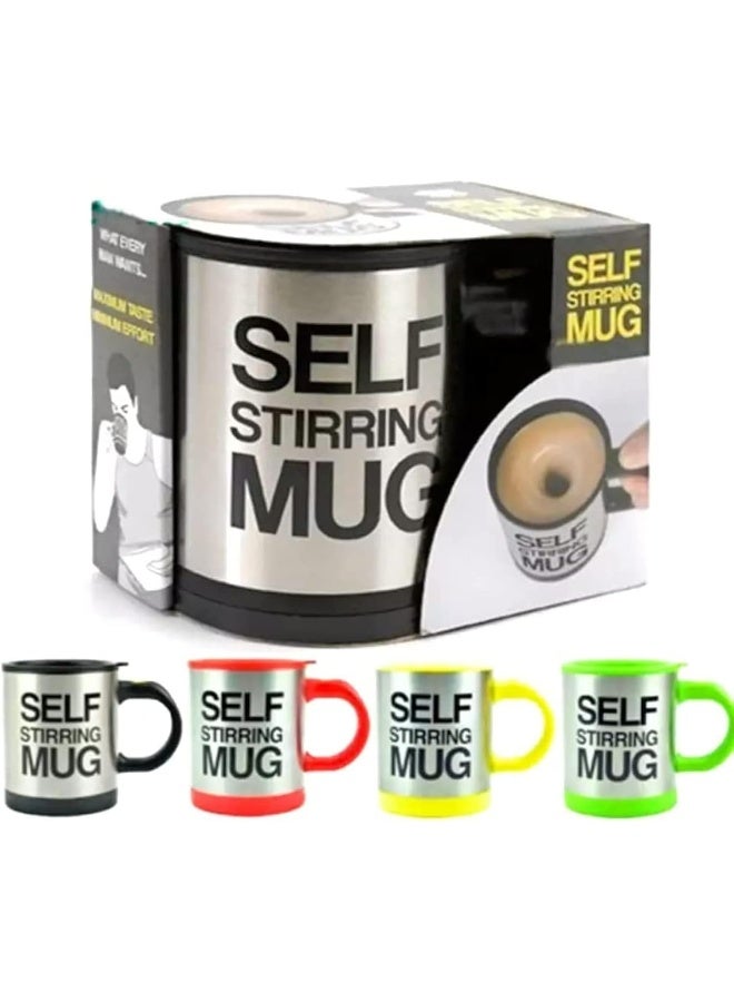 ECVV Self Stirring Mug- Reusable Auto Mixing Cup with Travel Lid for Protein Mix, Chocolate Milk, Hot Cocoa Green  - Image 1