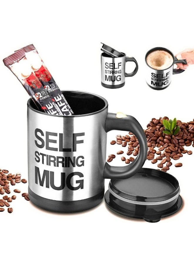 ECVV Self Stirring Mug- Reusable Auto Mixing Cup with Travel Lid for Protein Mix, Chocolate Milk, Hot Cocoa Green  - Image 5