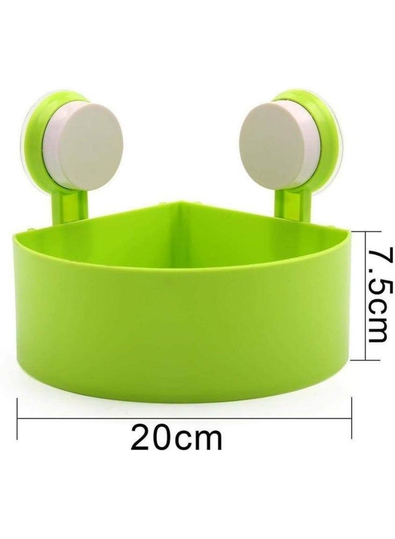 ECVV Plastic Bathroom Corner Caddy with Suction Cup - Random Color - Image 2