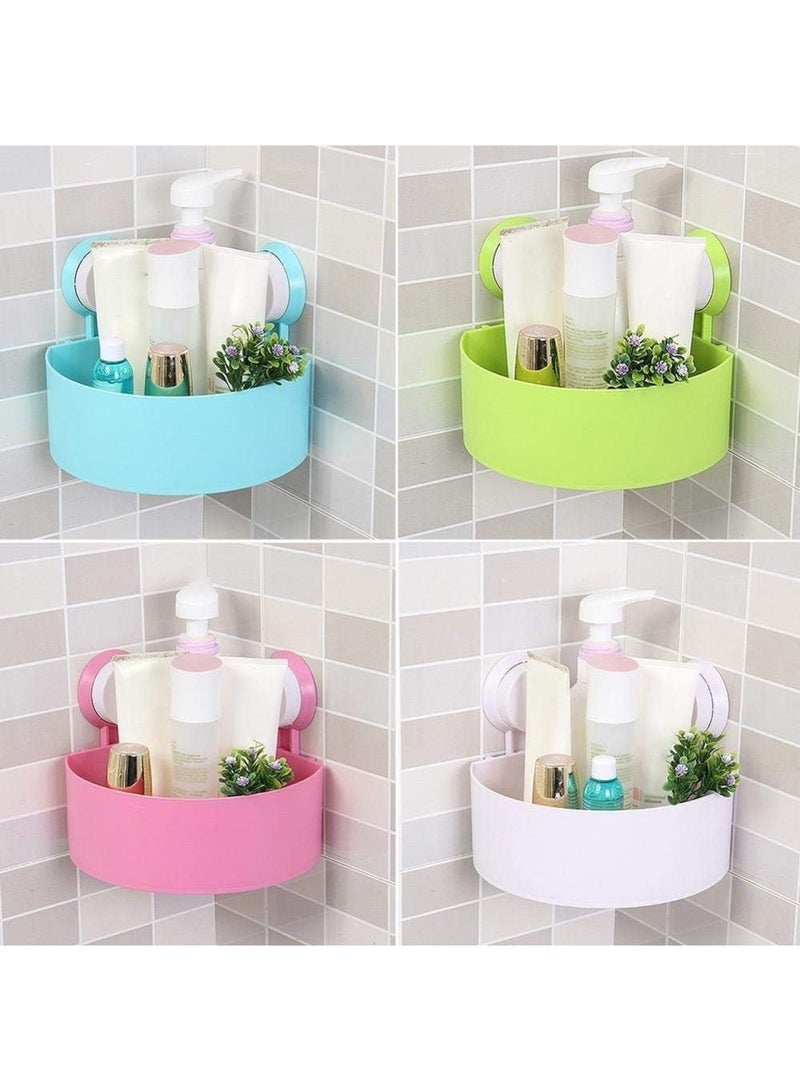ECVV Plastic Bathroom Corner Caddy with Suction Cup - Random Color - Image 3