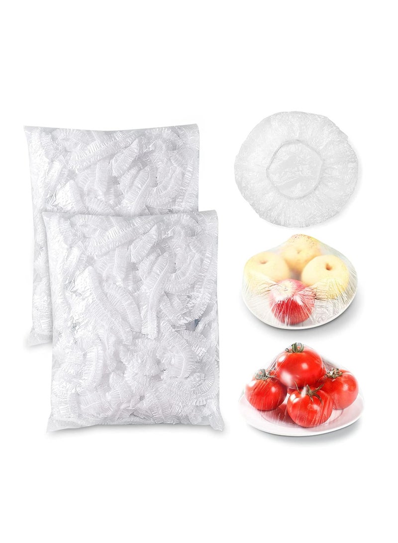 ECVV ECVV 200 Pieces Fresh Keeping Bags Plastic Food Storage Covers,Elastic Sealing Bowl Lids,Adjustable Wrap Bowl Covers for Family Kitchen Outdoor Picnic  - Image 1