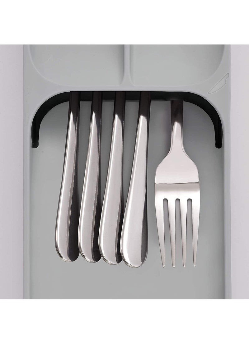 ECVV Plastic Drawer Cutlery Organizer Tray Kitchen Storage Holder Rack For Cutlery Silverware Compact Cutlery Tray Spoon Cutlery Box - Image 5