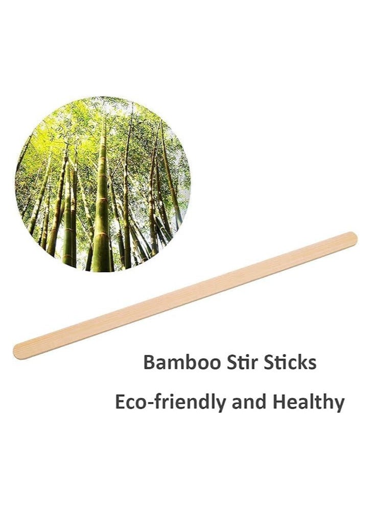 إي سي في في 5-Inch Bamboo Coffee Sticks Stirrers, 150 Count Disposable Stir Sticks for Coffee & Cocktails, Wooden Beverage Mixer with Smooth Ends, Swizzle Drink Sticks  - Image 2
