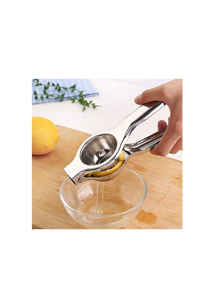 ECVV Lemon Squeezer, Stainless Steel lemon Squeezer Hand Manual with Squeezer Bowl and Food Grade Silicone Handles, Premium Quality Lime Lemon Squeezer, Manual Citrus Press Juicer - Image 5