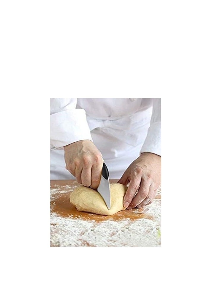 إي سي في في Dough Pastry Bench Cutter Scraper | Stainless Steel Pizza Cutter for Kitchen | Baking Dishwasher Safe | Anti-Wear Laser-Engraved Measuring Scale  - Image 2