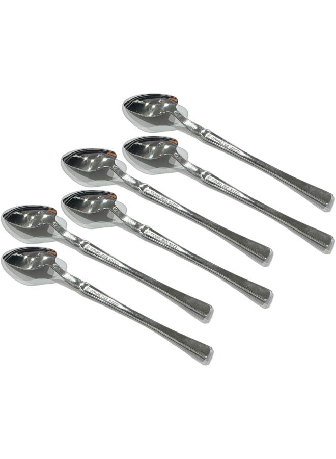 ECVV 6pcs, Stainless Steel Tea Spoons | Coffee Spoons findTop Heavy-duty Spoons Cutlery Set Silver - Image 2