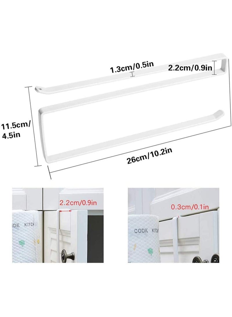 ECVV - ECVV Kitchen Roll Holder Dispenser Under Cabinet Roll Paper Towel Holder Storage Rack Shelf White - Image 1