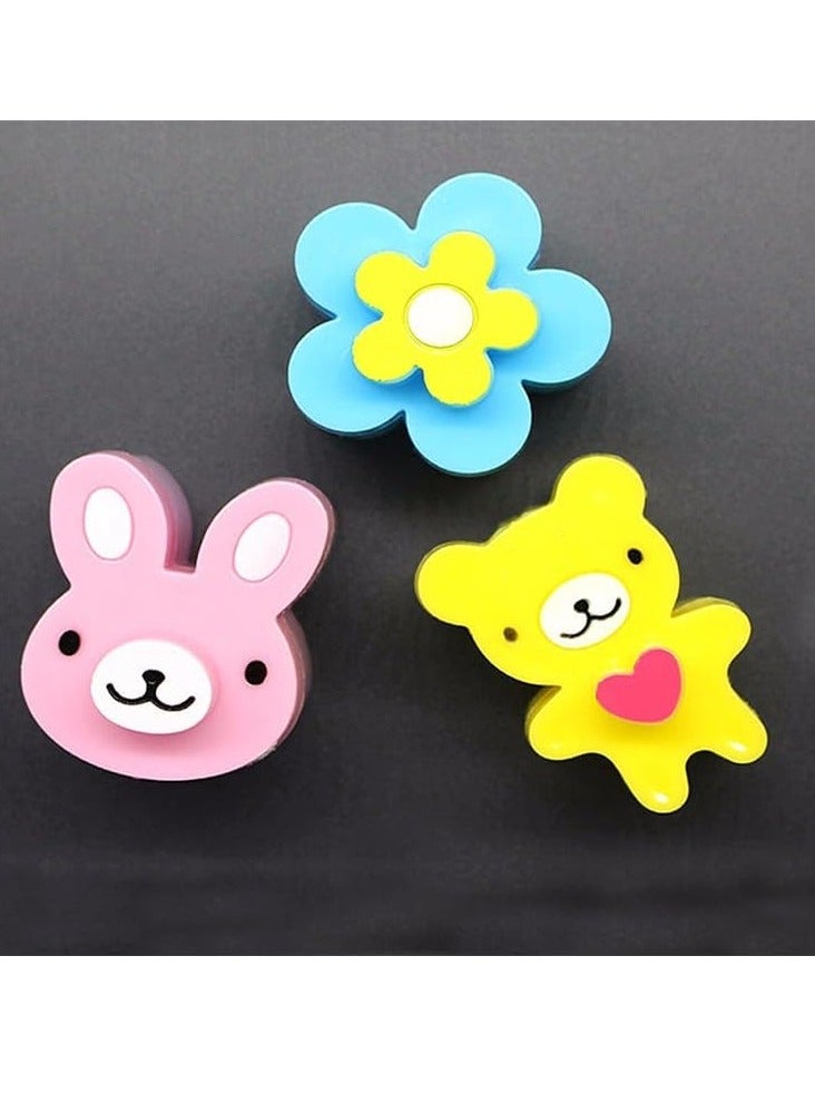 إي سي في في 3CPS Cute Mini Sandwich Cutters Shapes Set for Kids Plastic Bento Sandwich Cutters Molds, multicolor, SSZ284  - Image 3