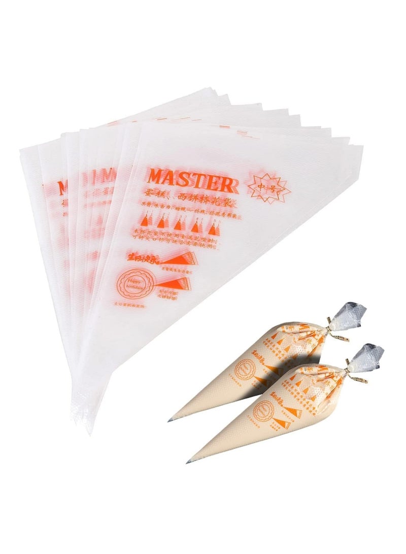 إي سي في في ECVV 100Pcs Ice Fountain Soft Candy Cake Decoration Tools Baking Decoration Bag Disposable Pipe Bag, White, Medium 32 X 20 Cm  - Image 1