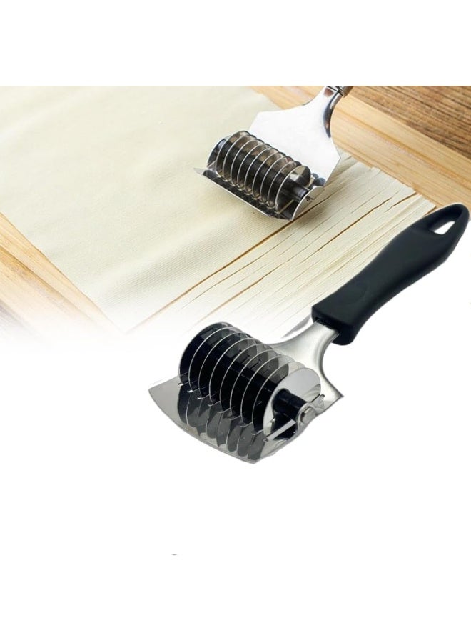إي سي في في Noodle Cutter roller | Stainless Steel Noodle Maker Noodle Maker Noodles Press Machine Dough Cutter Noodle Cutter, Kitchen Cooking Tool  - Image 1