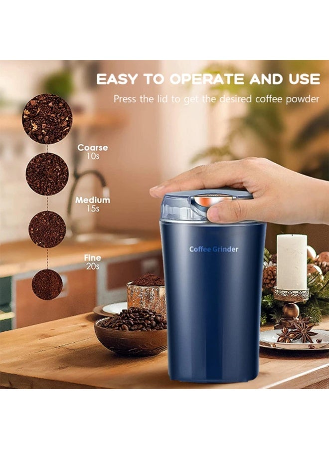 إي سي في في Electric Kitchen Grinder Mixer - Electric Coffee Grinders for Spices, Seeds, Herbs, and Coffee Beans, Spice Blender and Espresso Grinder, Wet and Dry Grinder Stainless Steel Assorted  - Image 2