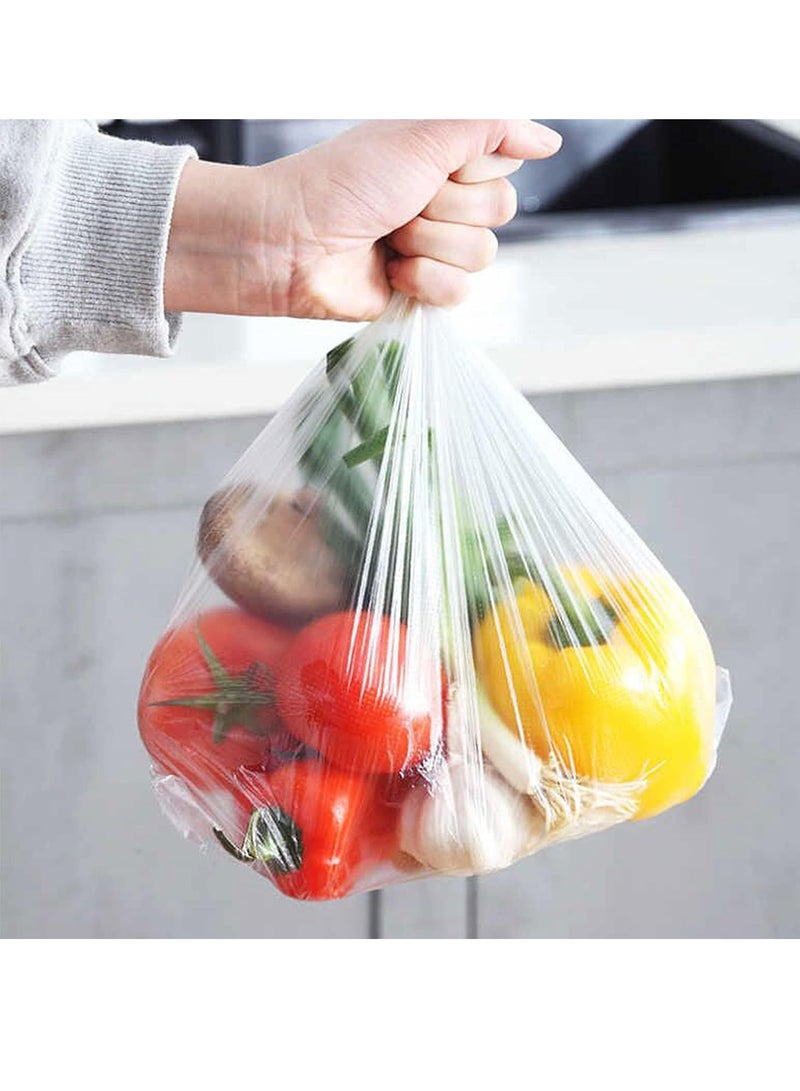إي سي في في ECVV 240 Pieces Clear Plastic bags on Roll for Fruit, Vegetables, Small Bins, Grocery, Storage, 40 Bags Per Roll (30x40cm/ 6Roll)  - Image 3