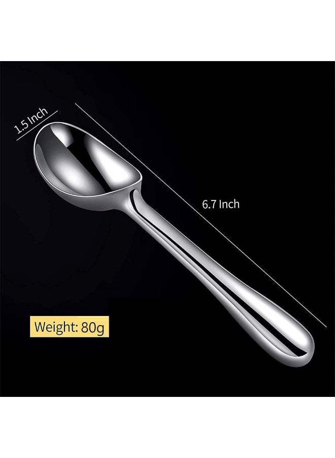 إي سي في في Ice Cream Scoop, Alloy Ice Cream Scooper, Ergonomic, Non-Stick, Anti-Freeze Kitchen Food Scoop Dishwasher Safe Ice Cream Spade for Ice Cream, Fruit, Mashed Potato Silver - Image 2