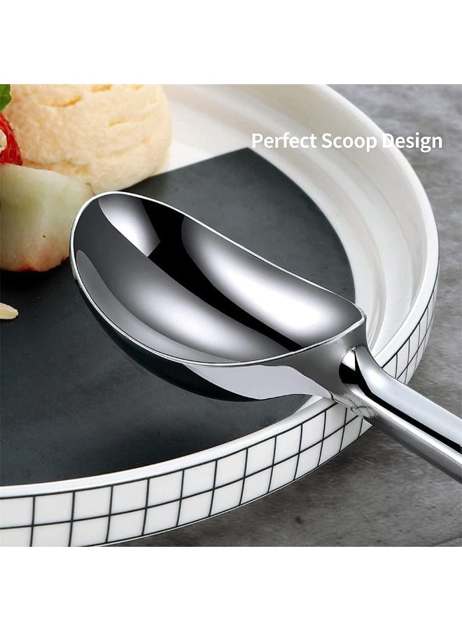 إي سي في في Ice Cream Scoop, Alloy Ice Cream Scooper, Ergonomic, Non-Stick, Anti-Freeze Kitchen Food Scoop Dishwasher Safe Ice Cream Spade for Ice Cream, Fruit, Mashed Potato Silver - Image 5