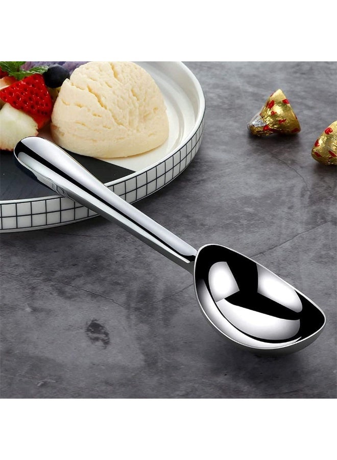 إي سي في في Ice Cream Scoop, Alloy Ice Cream Scooper, Ergonomic, Non-Stick, Anti-Freeze Kitchen Food Scoop Dishwasher Safe Ice Cream Spade for Ice Cream, Fruit, Mashed Potato Silver - Image 4