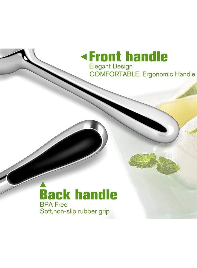 إي سي في في Ice Cream Scoop, Alloy Ice Cream Scooper, Ergonomic, Non-Stick, Anti-Freeze Kitchen Food Scoop Dishwasher Safe Ice Cream Spade for Ice Cream, Fruit, Mashed Potato Silver - Image 3