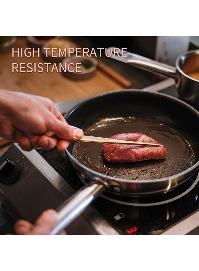 ECVV 3 Packs Kitchen Cooking Tweezers 12 Inches, Stainless Steel Tweezer Tongs for BBQ/Cooking/Sea food, Extra-Long Food Tongs with Precision Serrated Tips Silver - Image 3