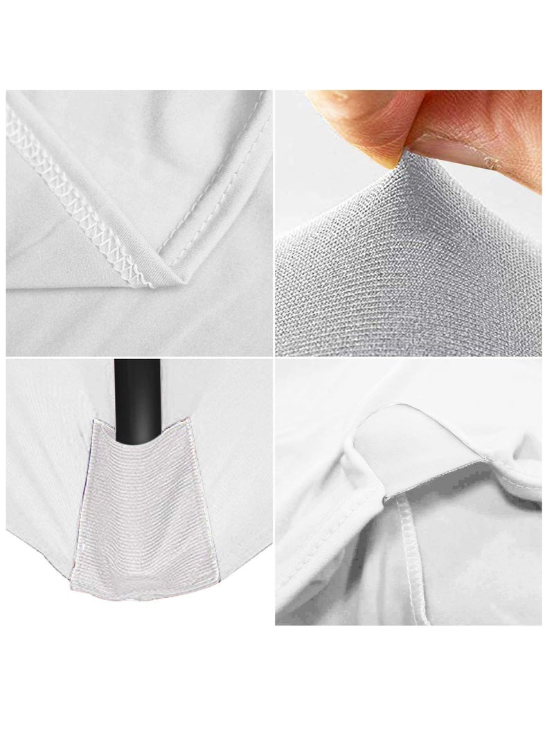 إي سي في في Spandex Tablecloths For 6 Ft Home Rectangular Table Fitted Stretch Table Cover Polyester Tablecover Lash Bed Cover Table Toppers Massage Table Cover White  - Image 2