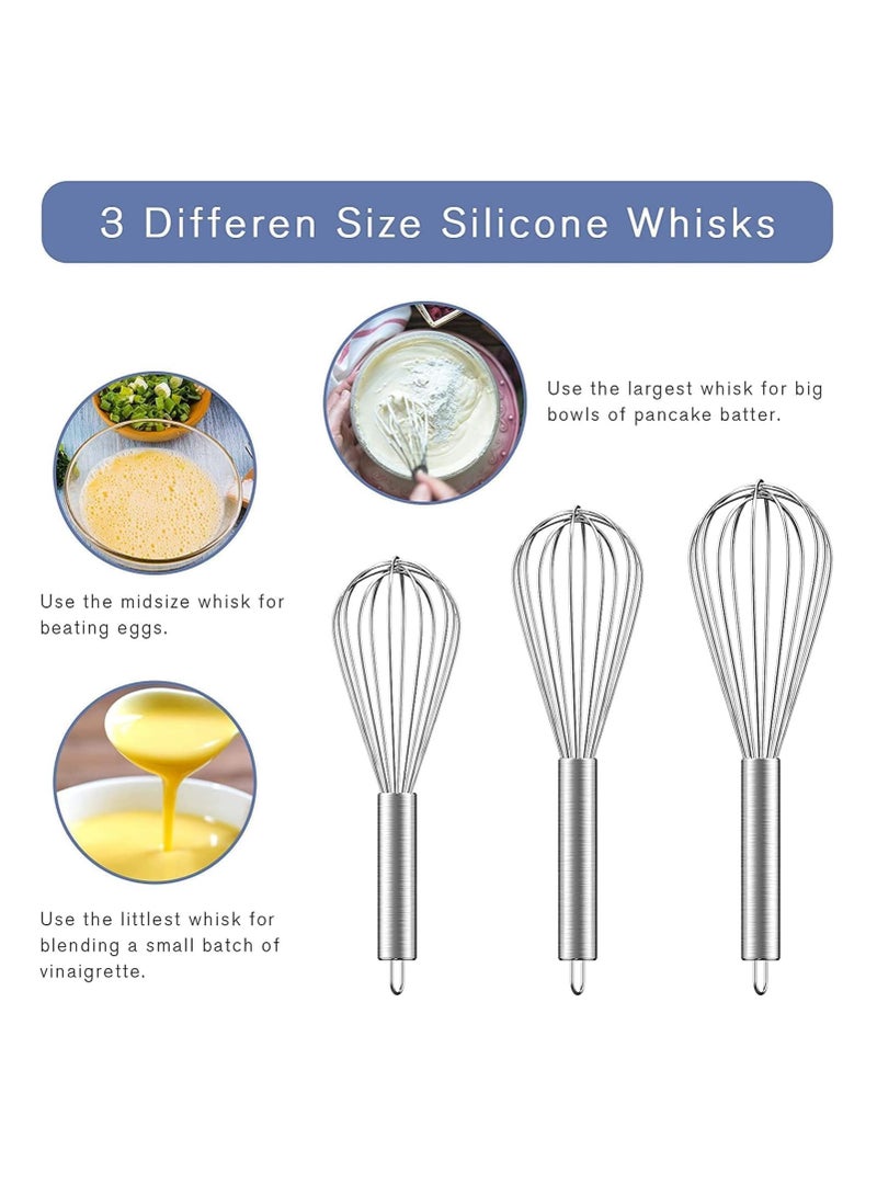 ECVV Stainless Steel Balloon Whisk Egg Frother, Milk Beater, Kitchen Utensil  - Image 3