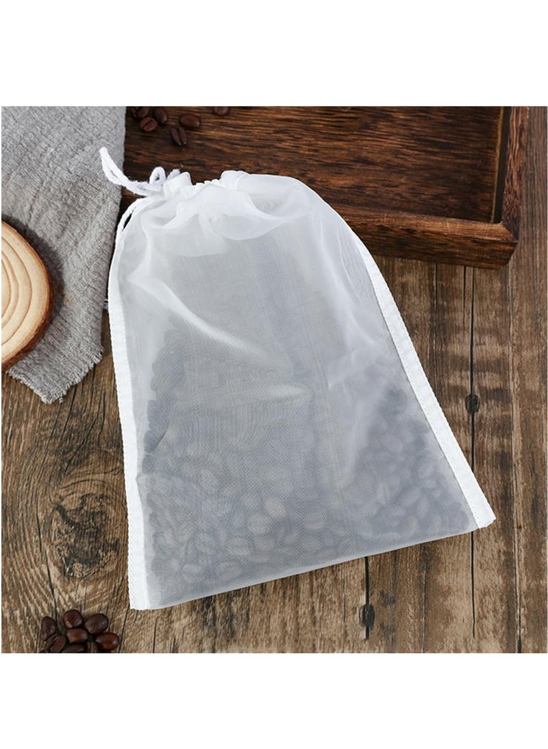 إي سي في في 3PCS Reusable Coffee Filter Bags Fine Mesh Nylon Straining Bag Food Strainer Bag for Nut Milk Green Juice Cold Brew Home Brewing 74 Micron 30x20 cm  - Image 1