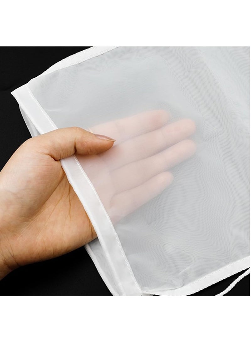 إي سي في في 3PCS Reusable Coffee Filter Bags Fine Mesh Nylon Straining Bag Food Strainer Bag for Nut Milk Green Juice Cold Brew Home Brewing 74 Micron 30x20 cm  - Image 2