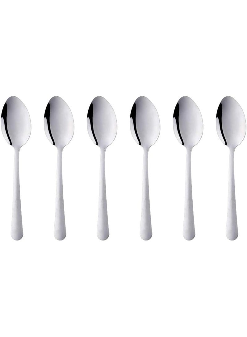 إي سي في في 6-Piece Stainless Steel Dinner Spoons Heavy-duty Spoons Cutlery Set  - Image 1