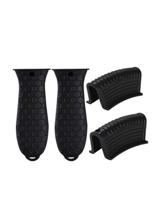 4 Pack Non-Slip Silicone Hot Handle Holder Cast Iron Skillet Handle Covers Black - pnsku/N70153143V/45/_/1740062570/9641f80b-1a53-4b14-a1b9-c864855438ac