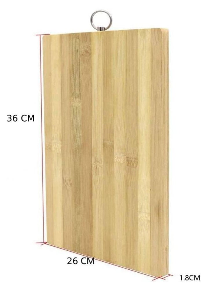 ECVV Bamboo Organic Kitchen Bamboo Wood Bamboo Kitchen Tools Chop ping Board 36x26cm Cutting Boardcm - Image 3