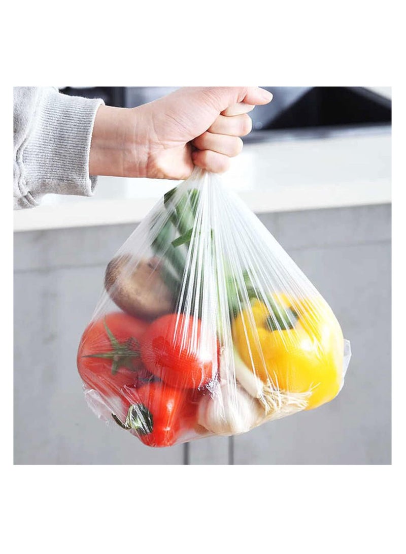 ECVV ECVV 120 Pieces Clear Plastic bags on Roll for Fruit, Vegetables, Small Bins, Grocery, Storage, 40 Bags Per Roll (30x40CM/ 3Roll) - Image 3