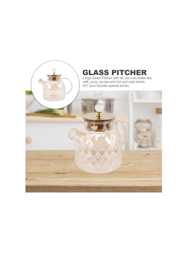 إي سي في في ECVV Glass Teapot for Stovetop & Microwave Safe, Glass Teapot with Infuser Tea Pots for Loose Tea, Glass kettle for Stove Top and Blooming Tea, Glass Tea Pot with Lid  - Image 3